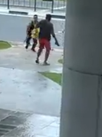 Slashing on road in Singapore and gets arrested by Police