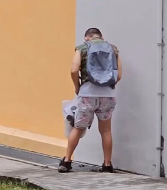 Uncle caught Peeing in Public