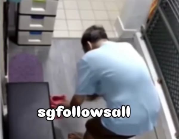 Ah Pek Stealing Croc Slipper