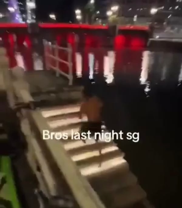 YP Schooling jump into water